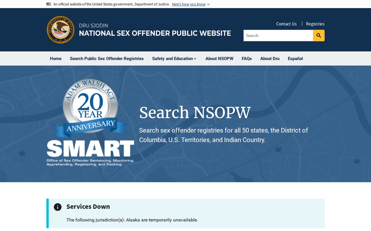 Vermilion Parish sex offender search through the national NSOPW website
